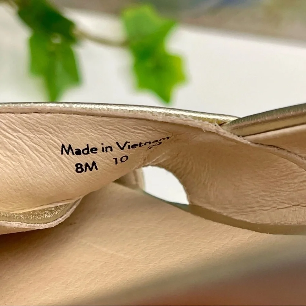 Jack‎ Rogers Palmer Crisscross Wedge Espadrille In Gold Size 8
